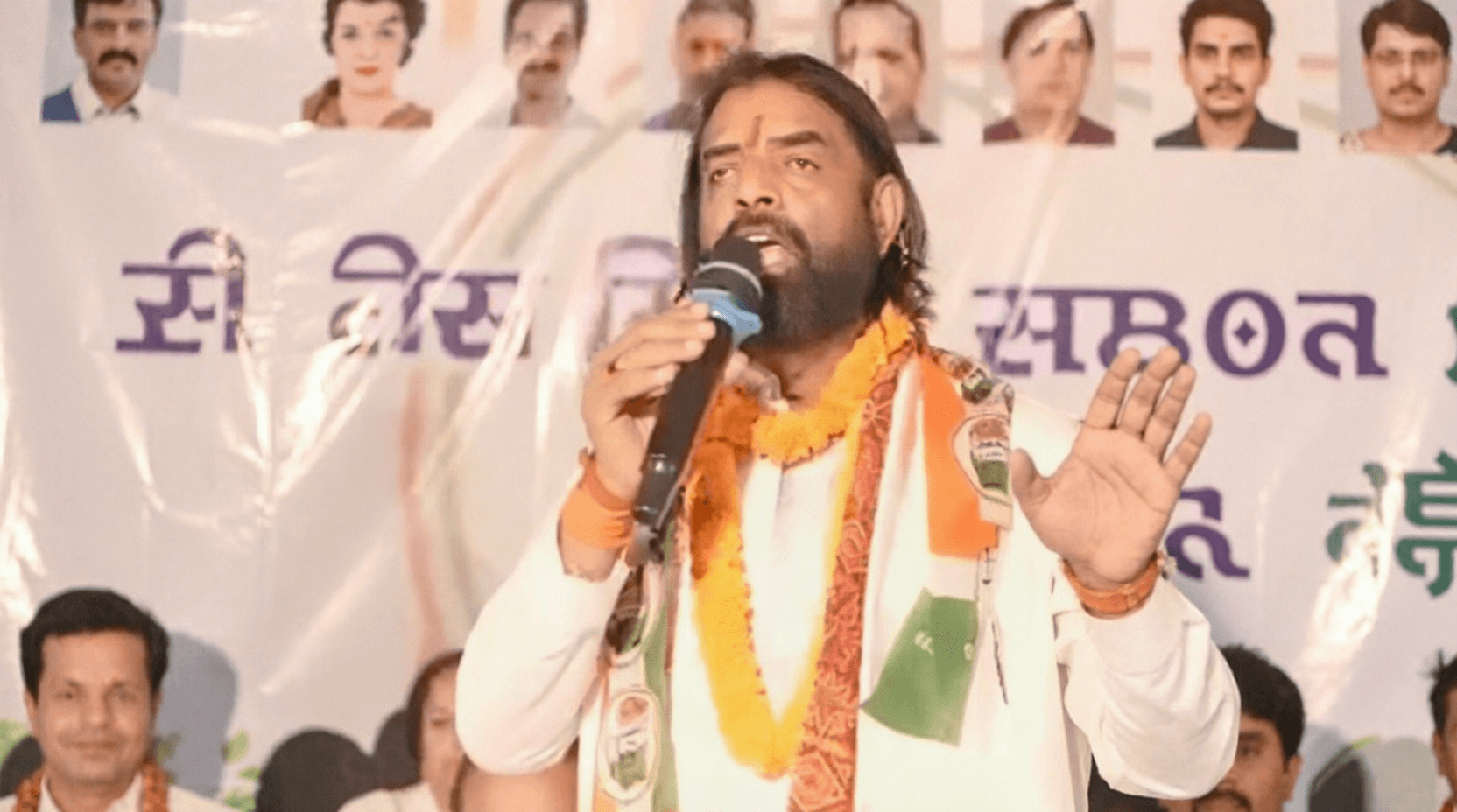 Manoj Singh with community members
